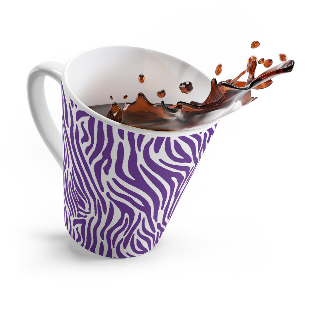 Purple Zebra Print Latte Mug