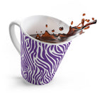 Purple Zebra Print Latte Mug
