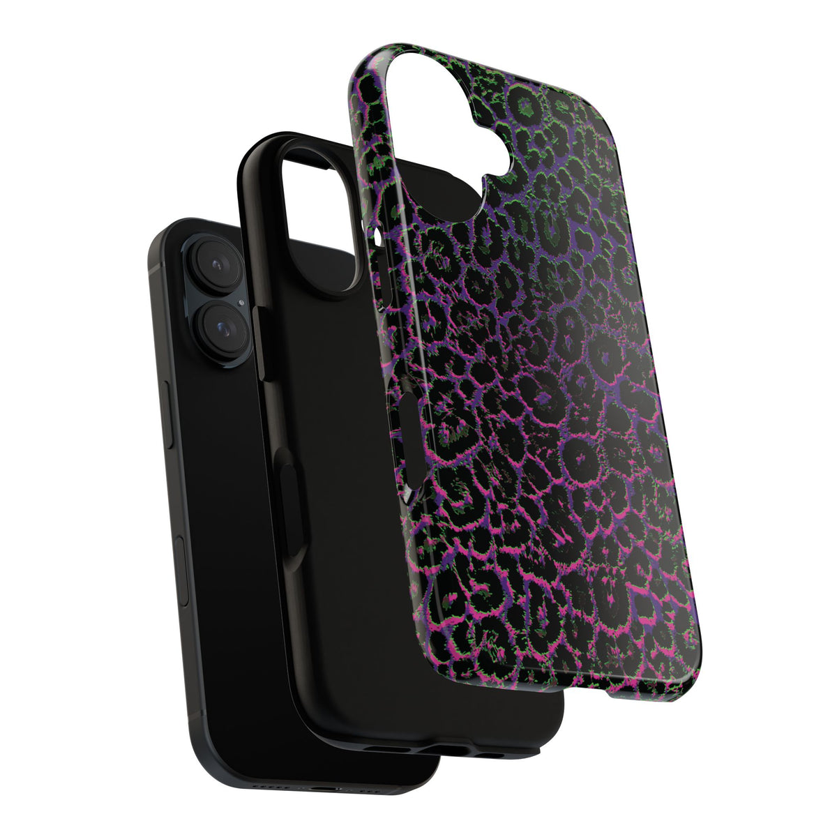 Colorful Leopard Tough Phone Case for iPhone, Galaxy, or Google Pixel