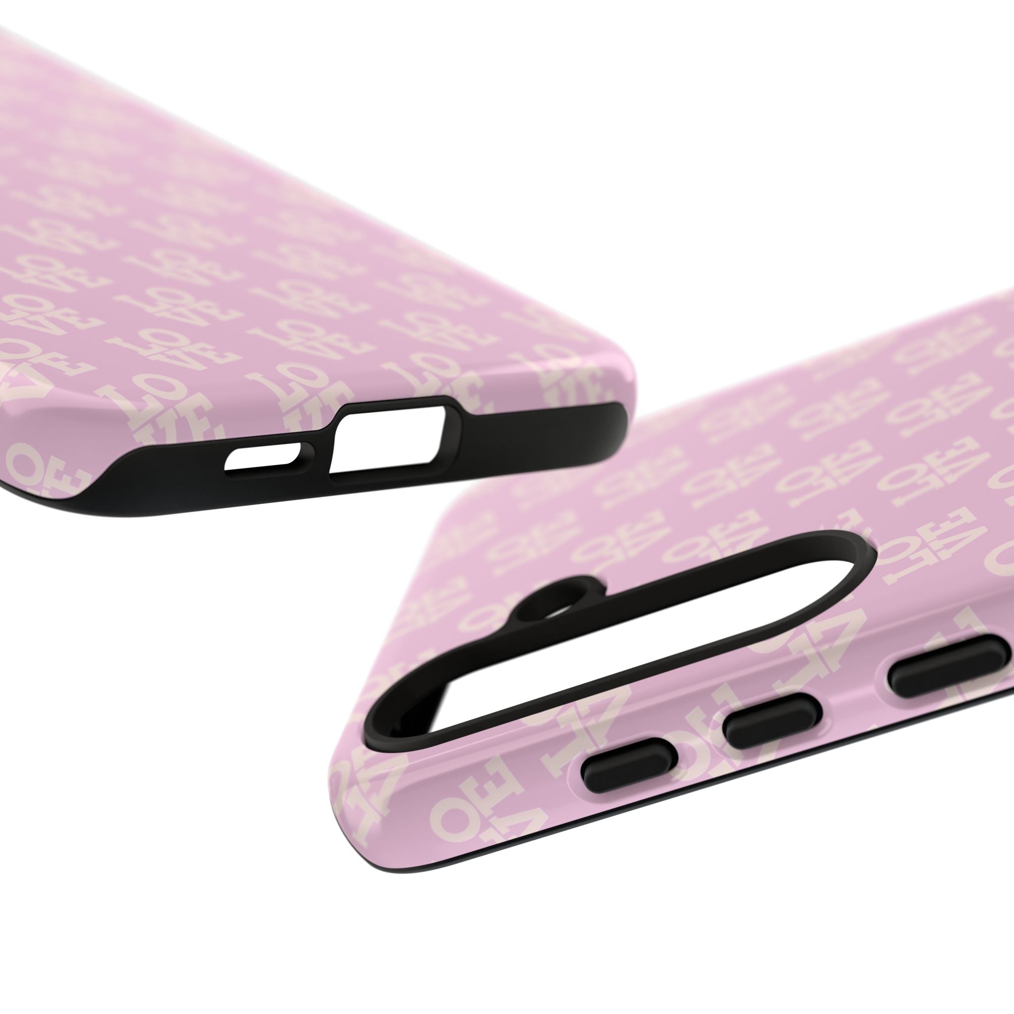 LOVE Pink Tough Phone Case for iPhone, Galaxy, or Google Pixel