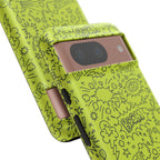 Neon Lime Wow Tough Case for iPhone, Galaxy, or Google Pixel
