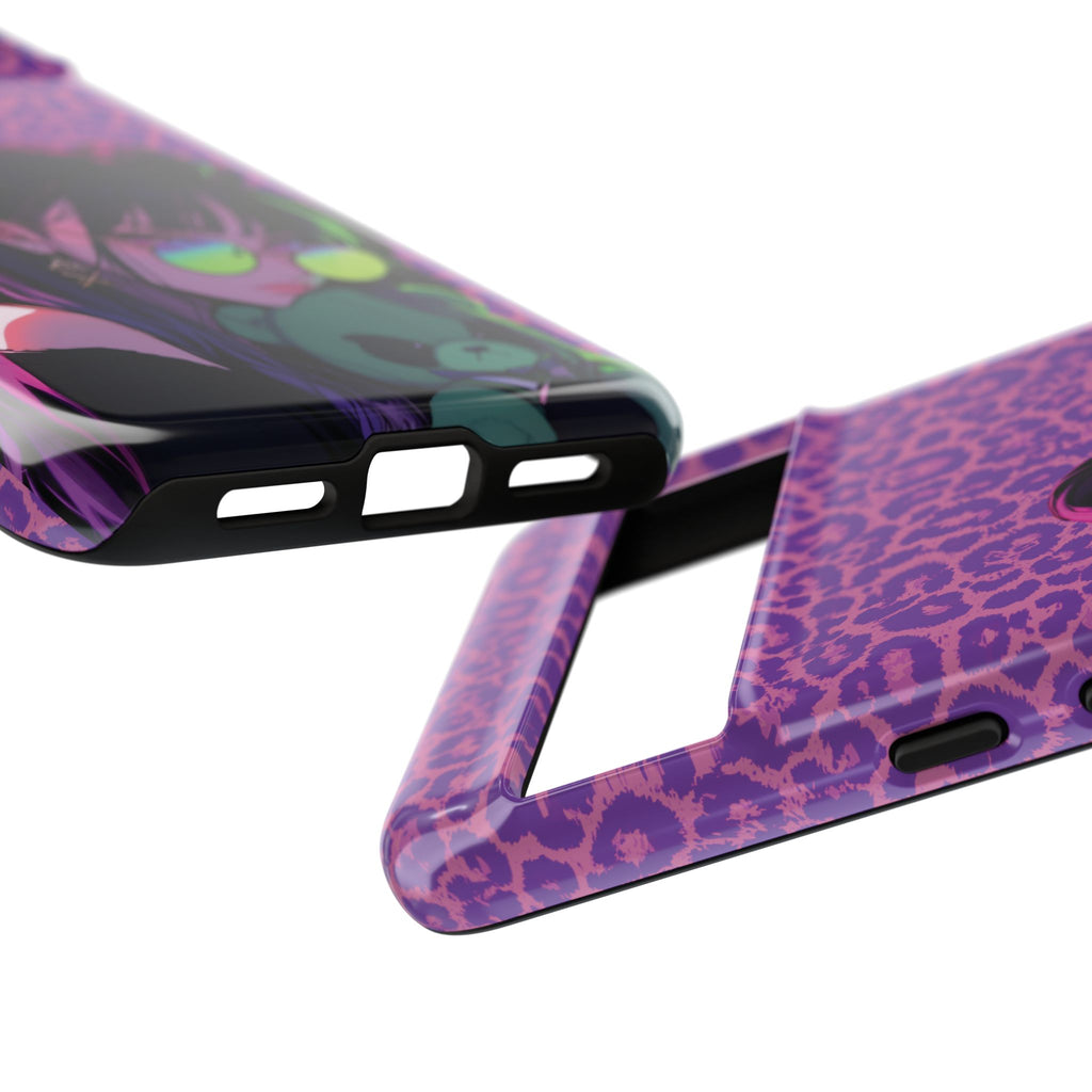 Purple Pink Leopard Kz iPhone, Galaxy and Google Tough Cases