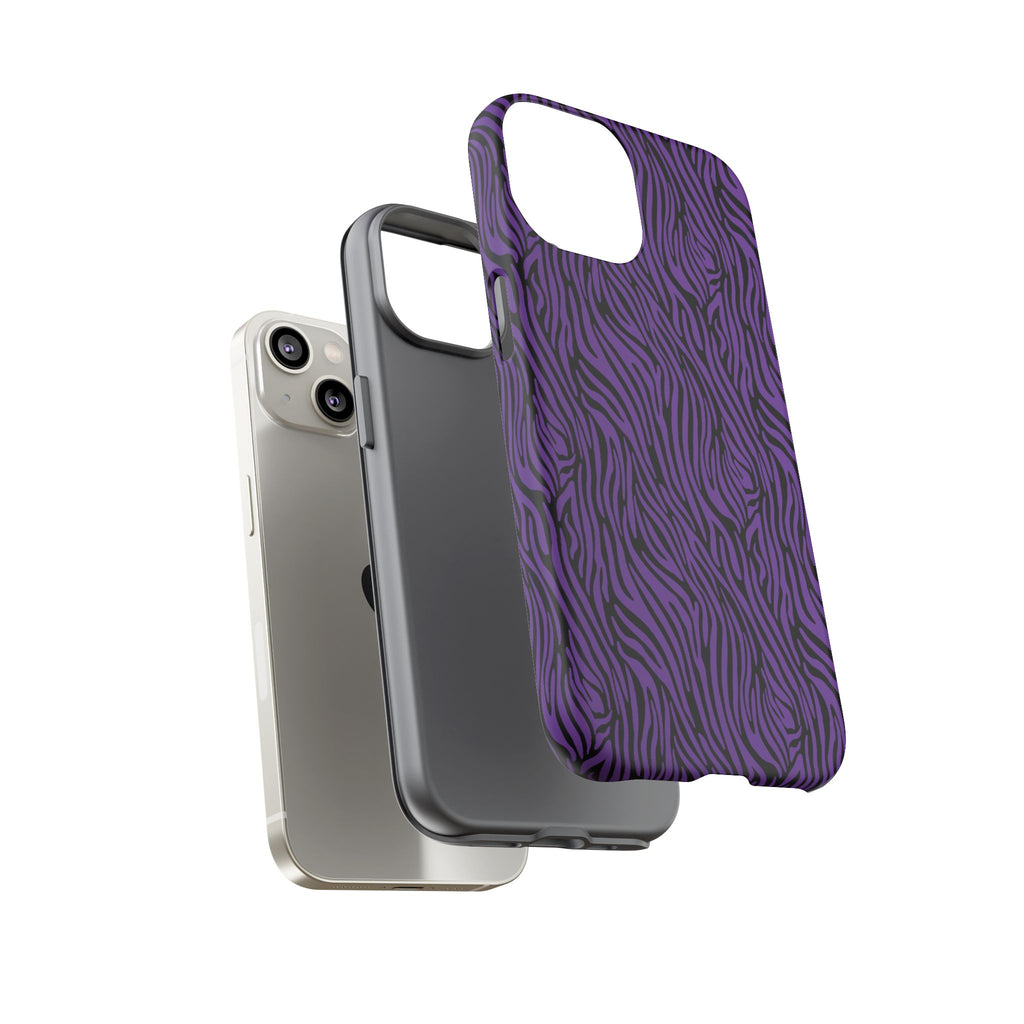 Purple Zebra Tough Phone Case for iPhone, Galaxy, or Google Pixel