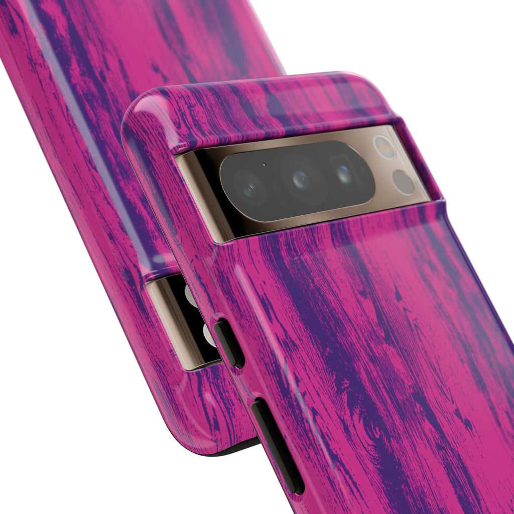 Pink Purple Wood Tough Phone Case iPhone, Galaxy, or Google Pixel