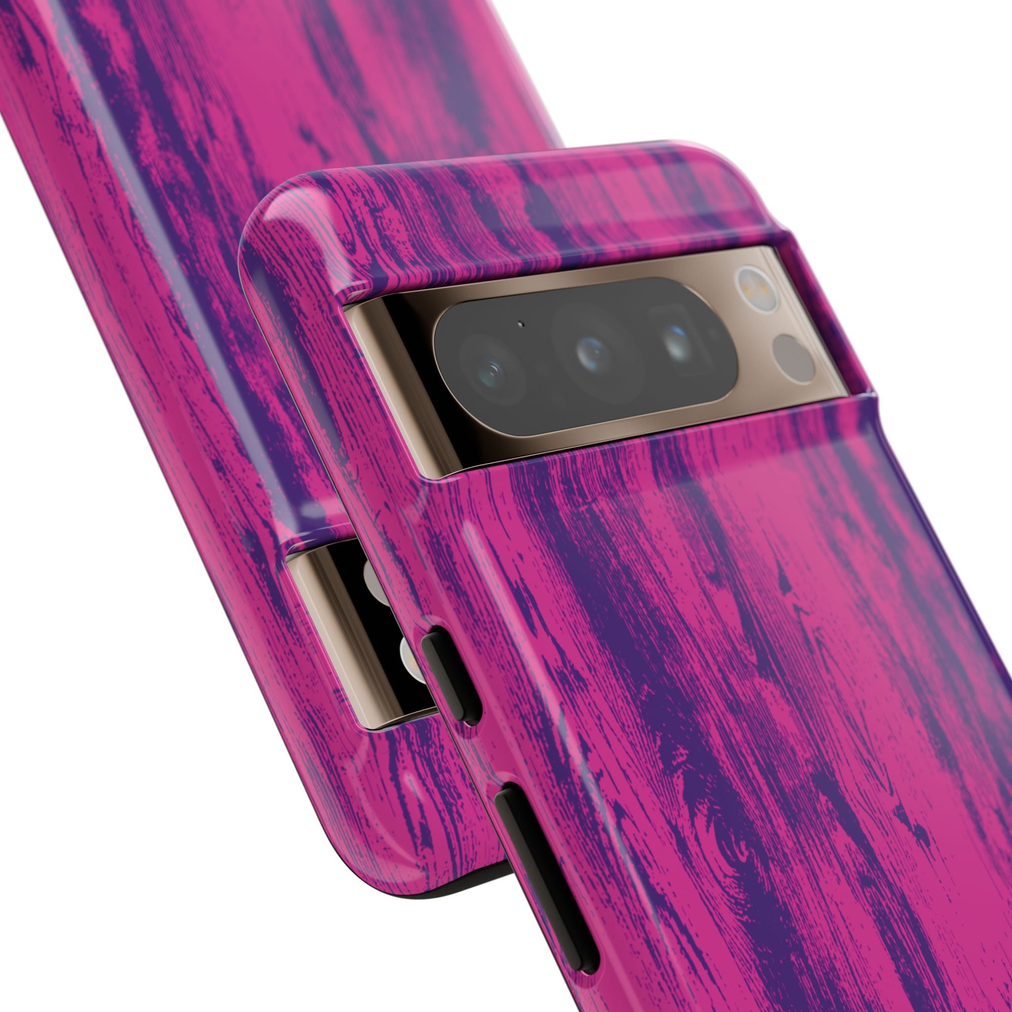 Pink Purple Wood Tough Phone Case iPhone, Galaxy, or Google Pixel