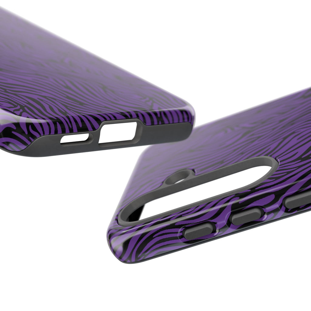 Purple Zebra Tough Phone Case for iPhone, Galaxy, or Google Pixel