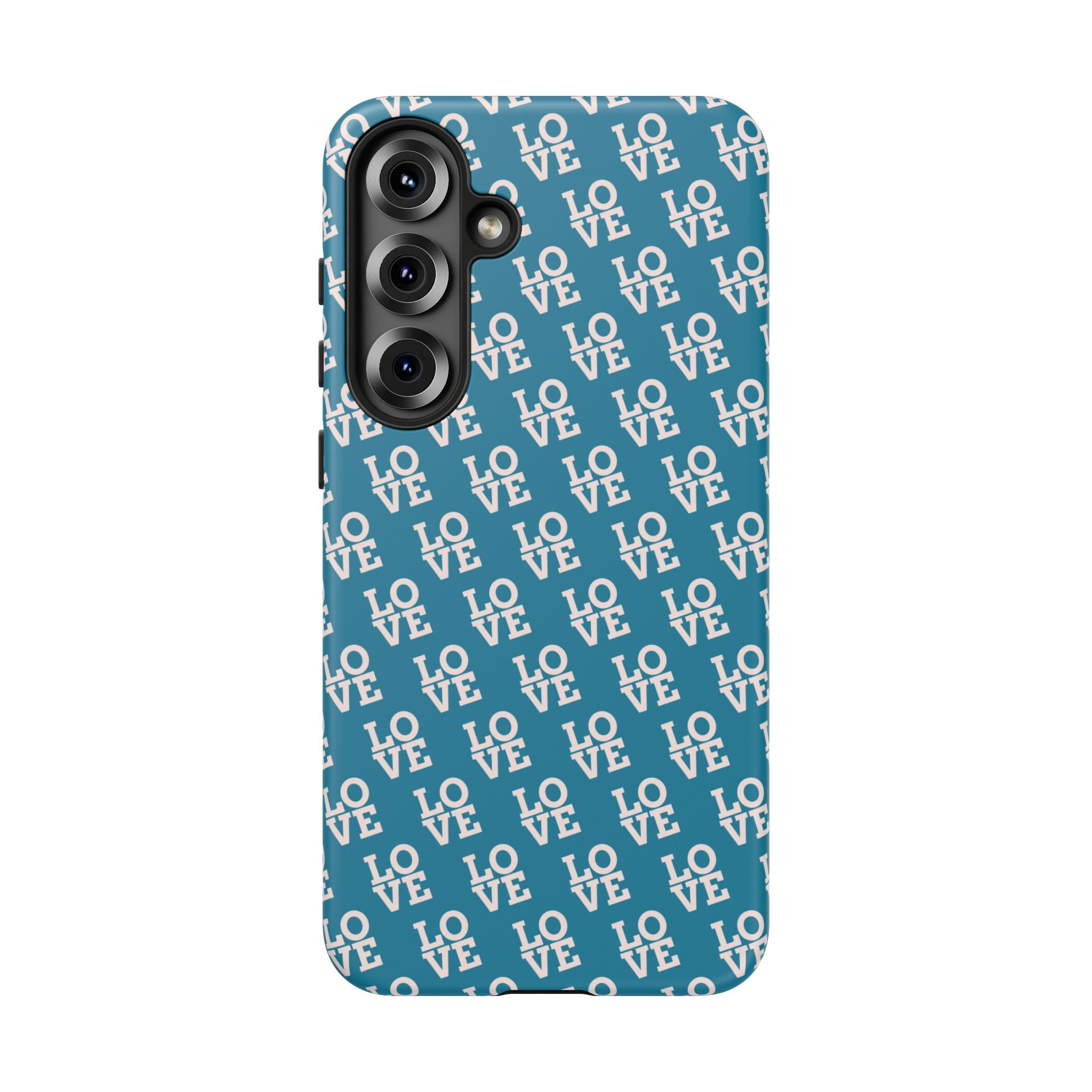 LOVE Teal Green Tough Phone Case iPhone, Galaxy, or Google Pixel