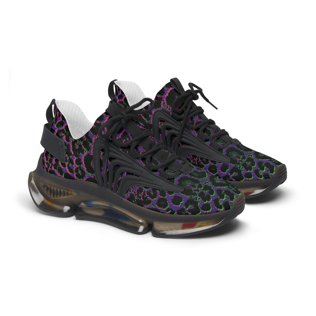 Neon Colorful Leopard Women's Mesh Sneakers