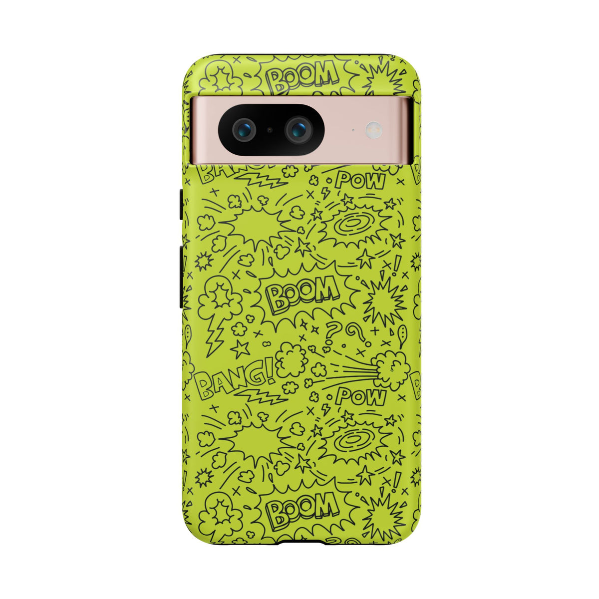 Neon Lime Wow Tough Case for iPhone, Galaxy, or Google Pixel