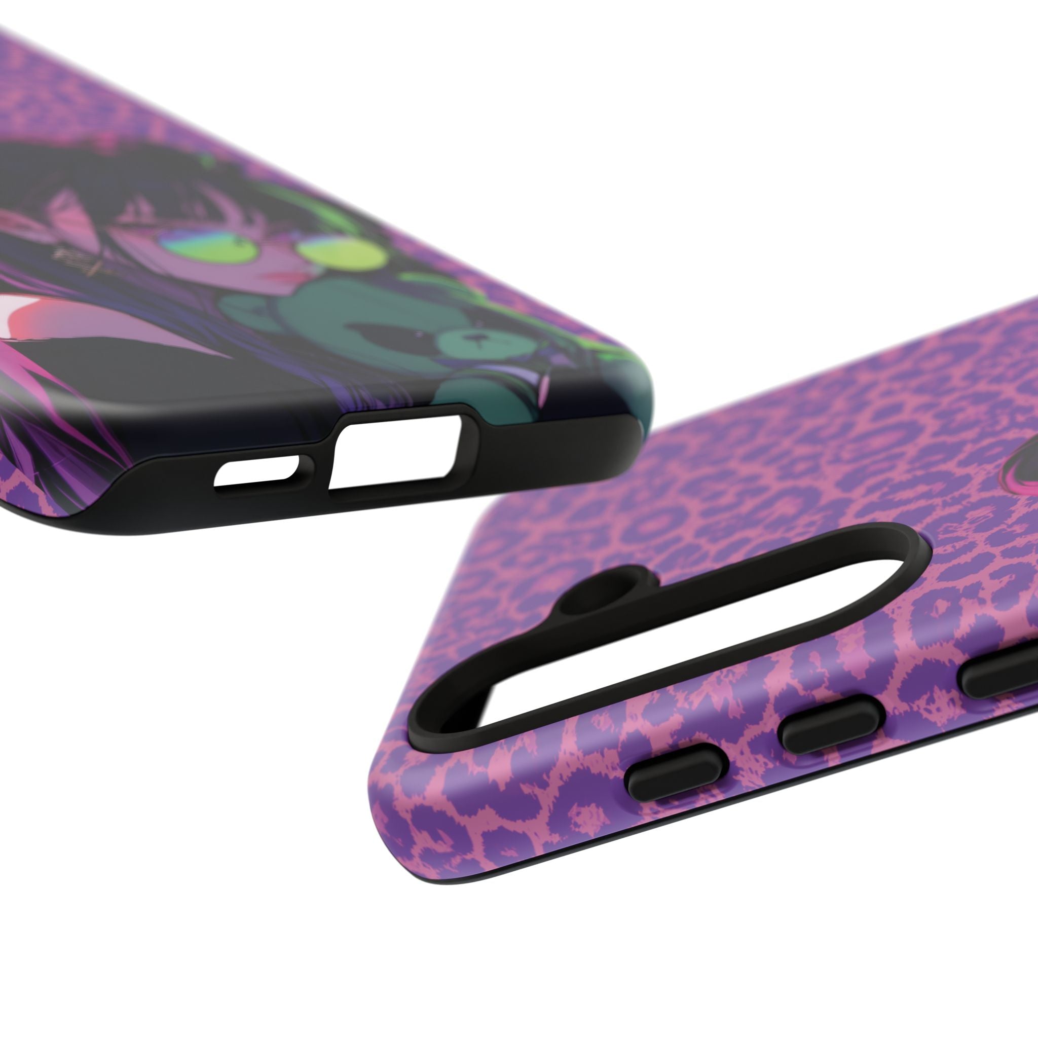 Purple Pink Leopard Kz iPhone, Galaxy and Google Tough Cases