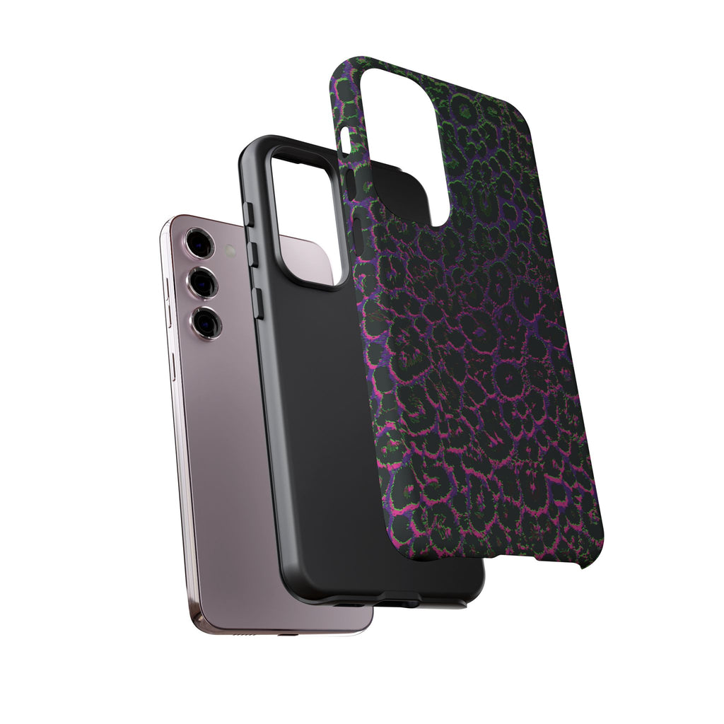 Colorful Leopard Tough Phone Case for iPhone, Galaxy, or Google Pixel