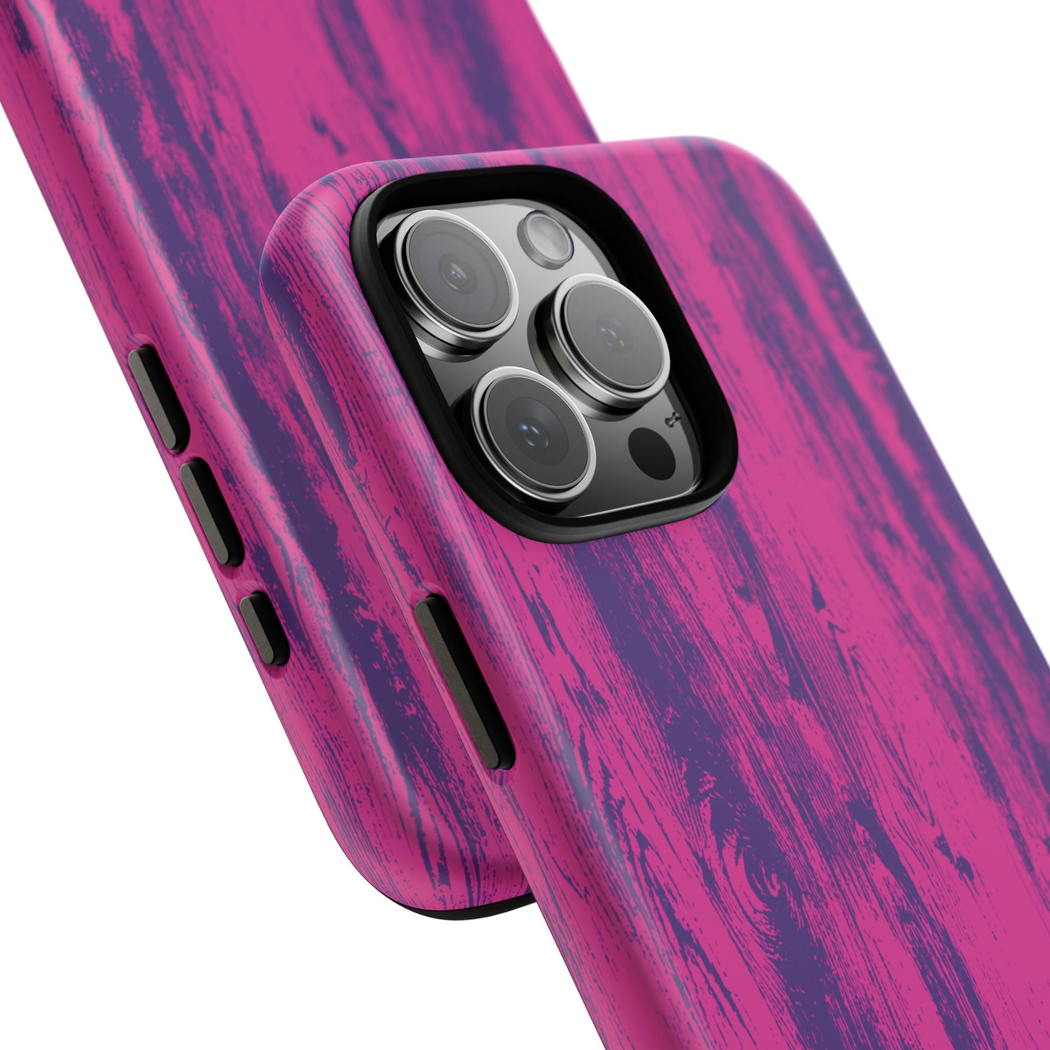 Pink Purple Wood Tough Phone Case iPhone, Galaxy, or Google Pixel