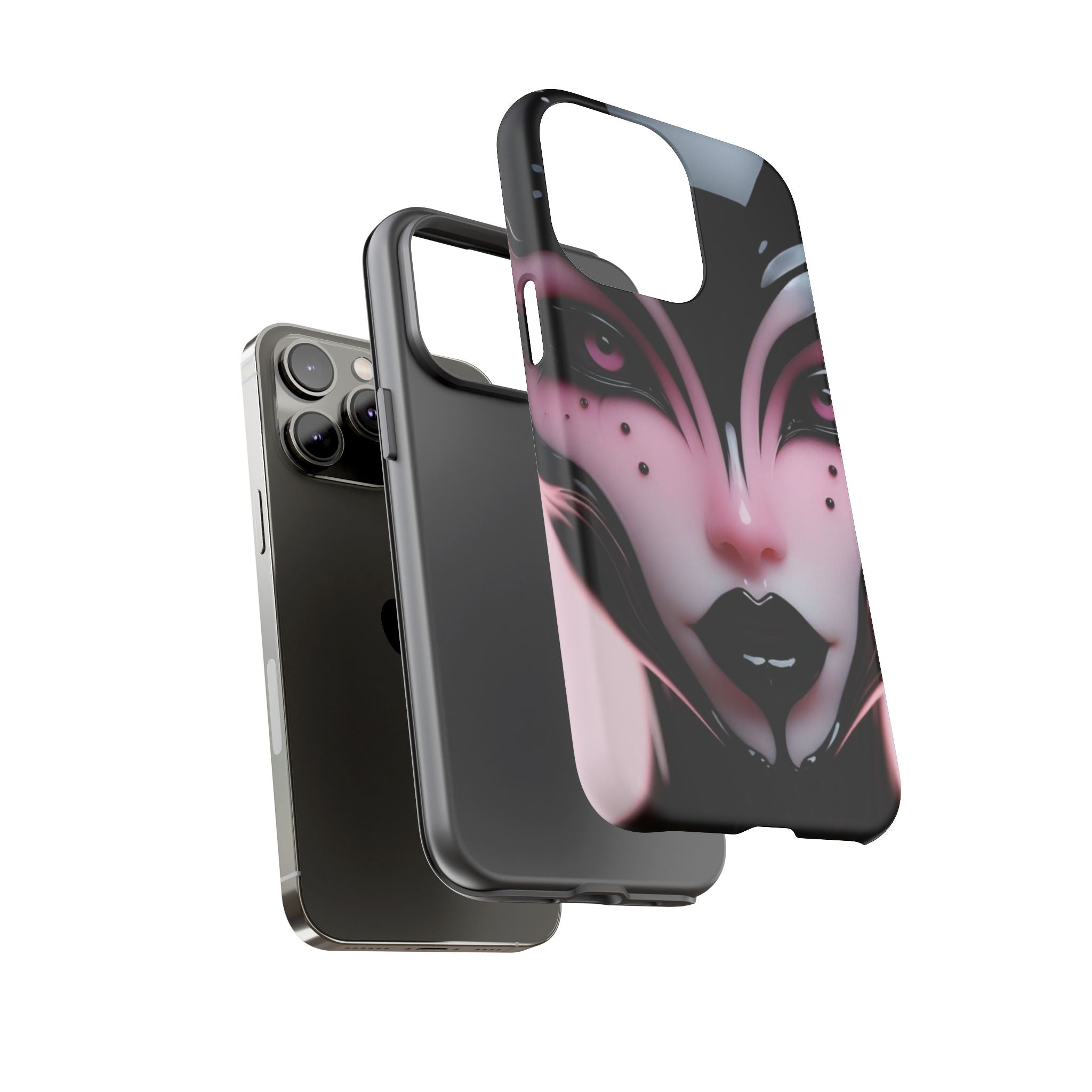 Pink Alien Tough Phone Case for iPhone, Galaxy, or Google Pixel