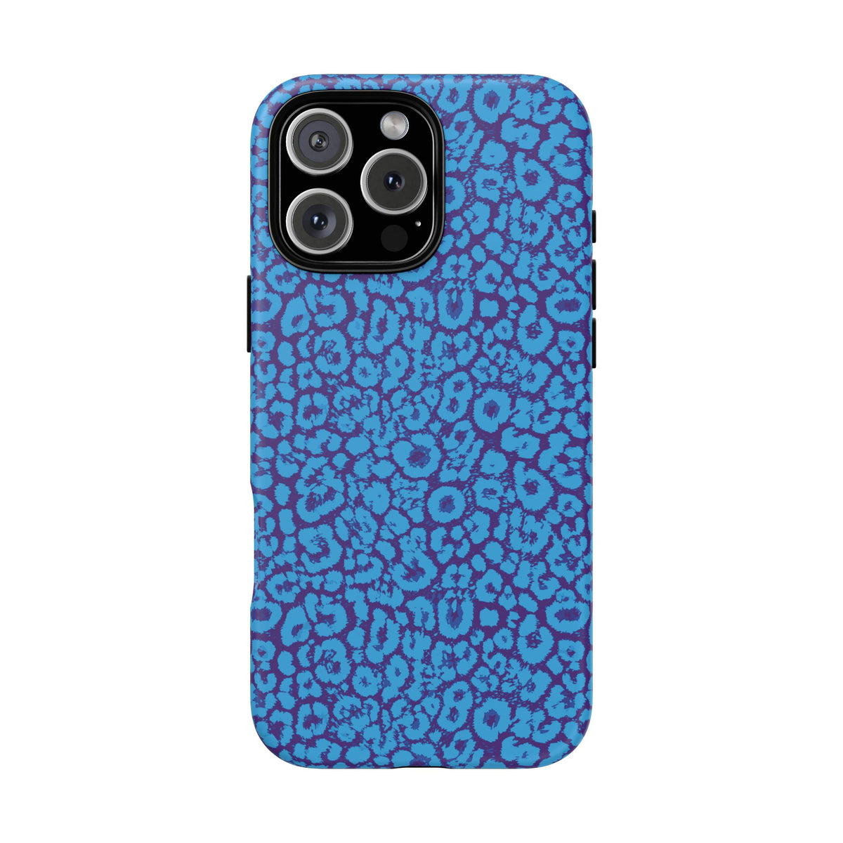 Blue Purple Leopard Tough Phone Case iPhone, Galaxy, or Google Pixel