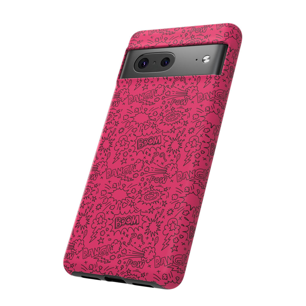 Pink Wow Tough Case for iPhone, Galaxy, or Google Pixel