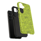 Neon Lime Wow Tough Case for iPhone, Galaxy, or Google Pixel