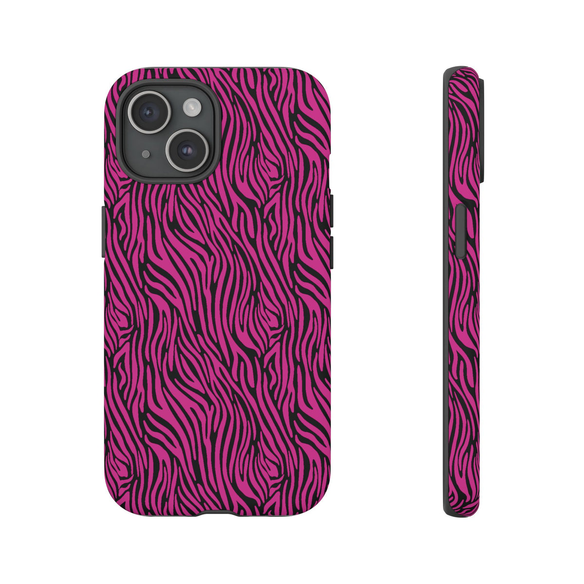 Pink Zebra Tough Phone Case for iPhone, Galaxy, or Google Pixel
