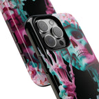 Neon Pink Skeleton (Black) Tough Phone Case for iPhone, Galaxy, or Google Pixel