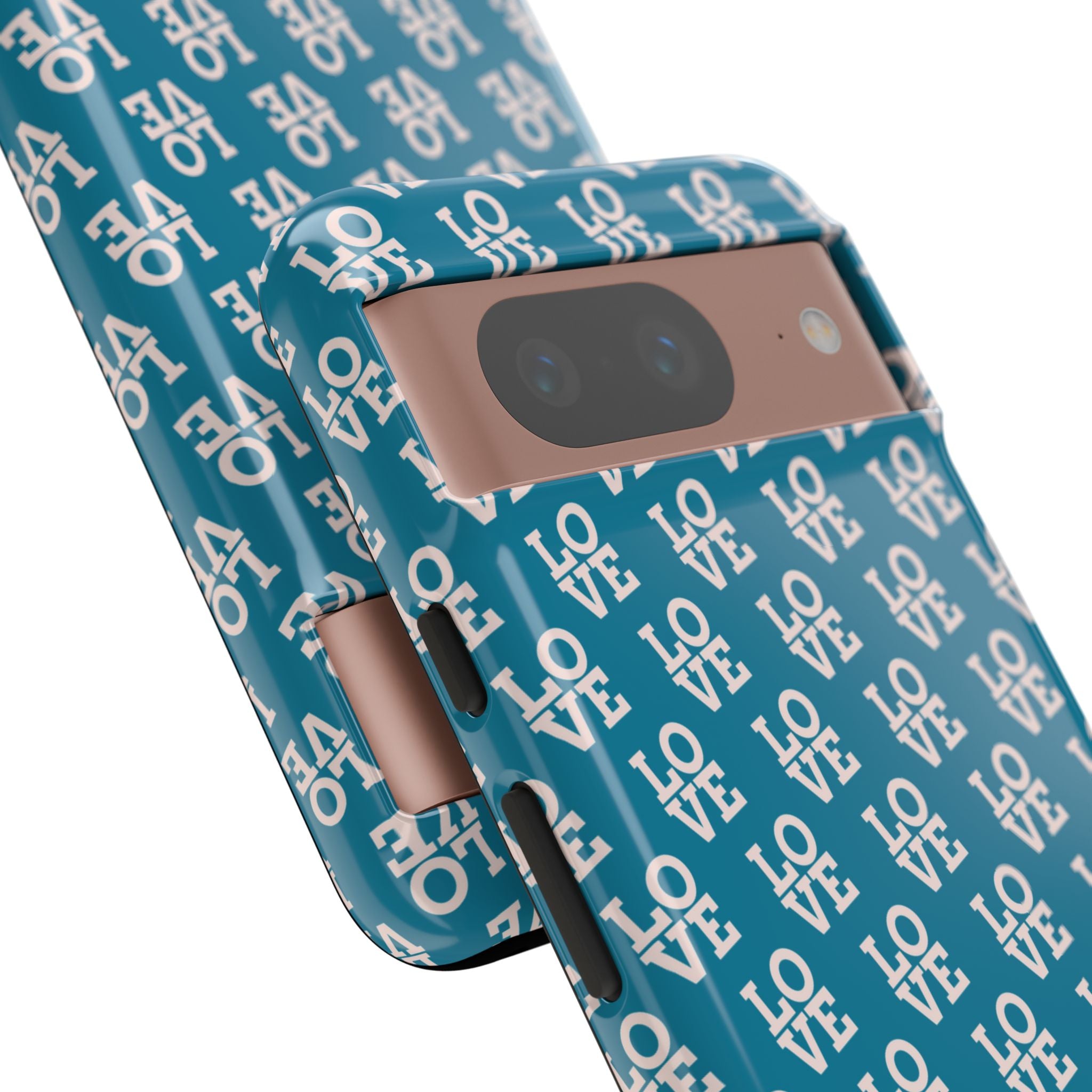 LOVE Teal Green Tough Phone Case iPhone, Galaxy, or Google Pixel