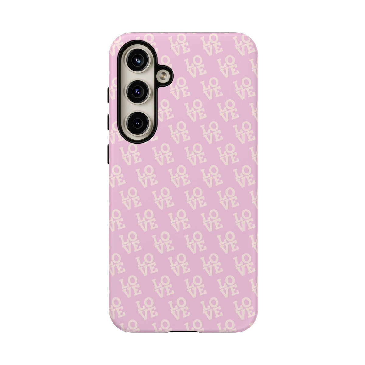 Pink 'LOVE' Pattern Tough Phone Case