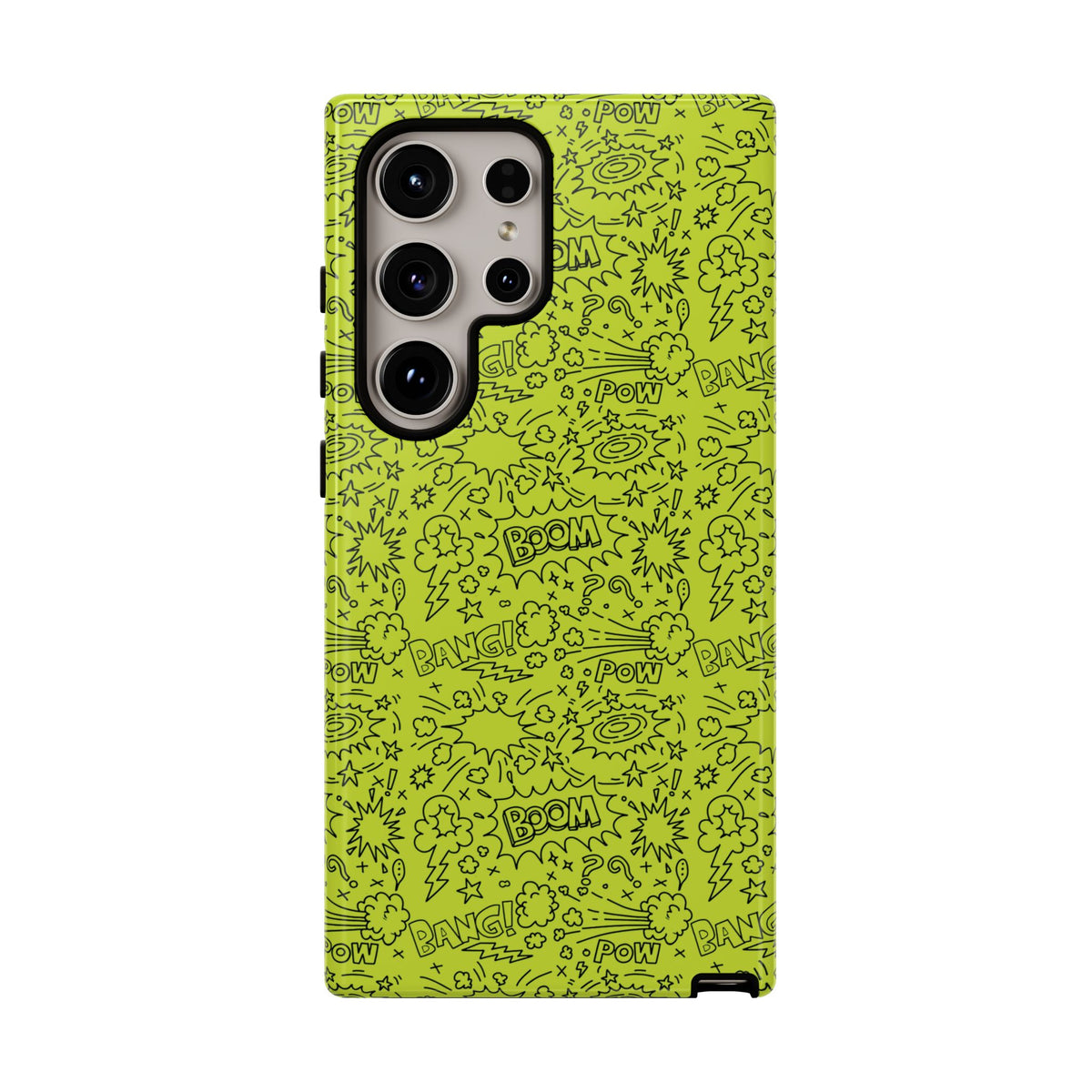 Neon Lime Wow Tough Case for iPhone, Galaxy, or Google Pixel