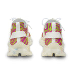 Neon Pink Lime Green Zebra Men's Mesh Sneakers