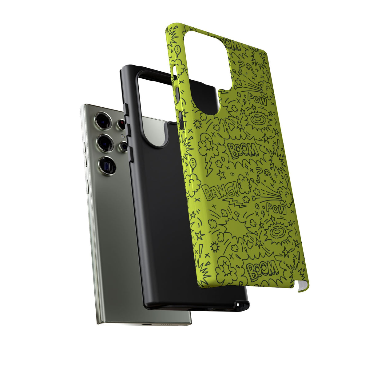 Neon Lime Wow Tough Case for iPhone, Galaxy, or Google Pixel