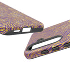 Vibrant Purple Gold Zebra Tough Phone Case iPhone, Galaxy, or Google Pixel
