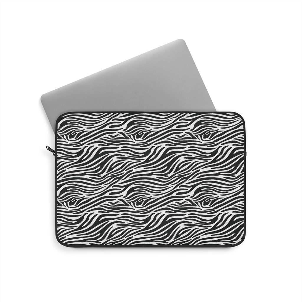 Black and White Zebra Print 13" Laptop Sleeve