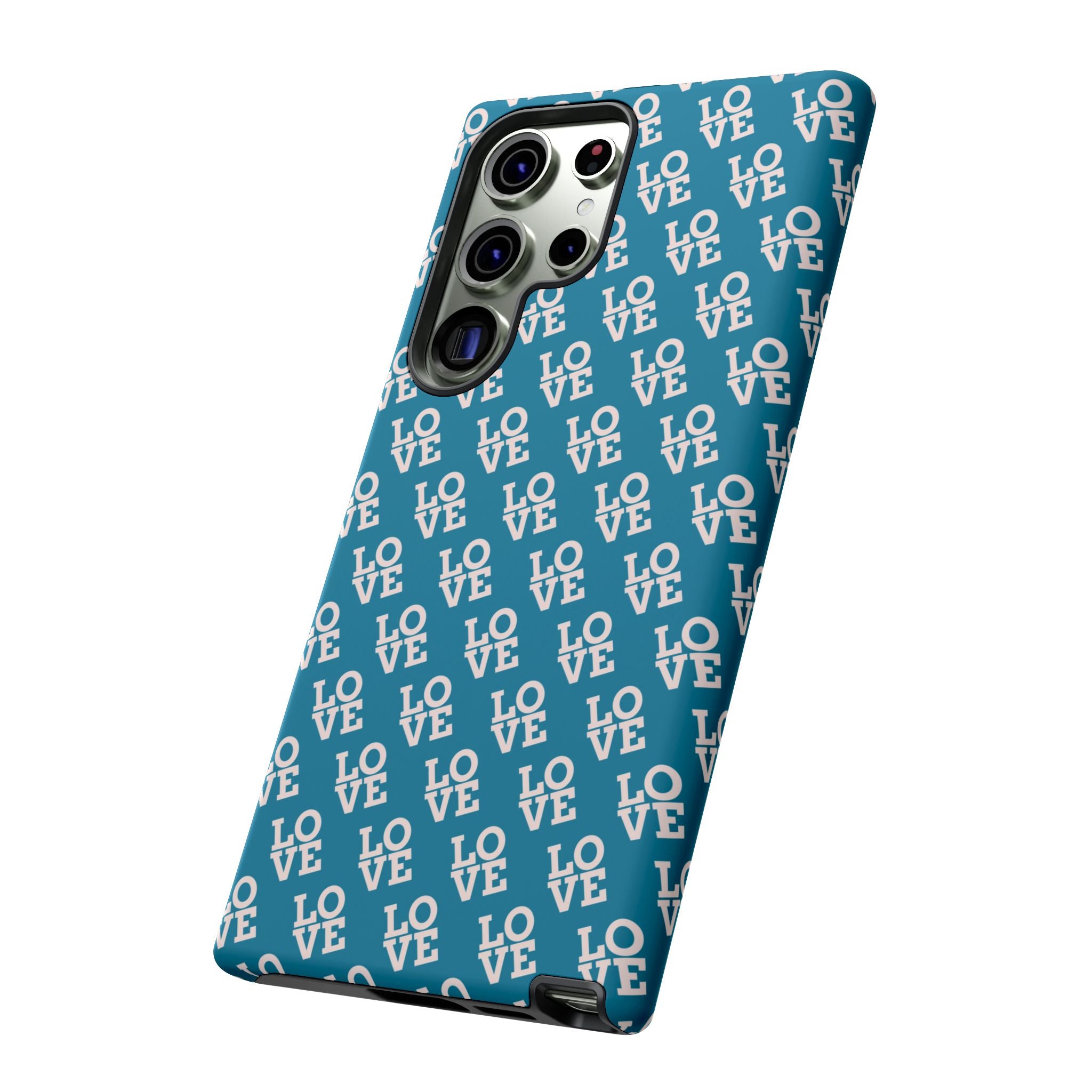 LOVE Teal Green Tough Phone Case iPhone, Galaxy, or Google Pixel