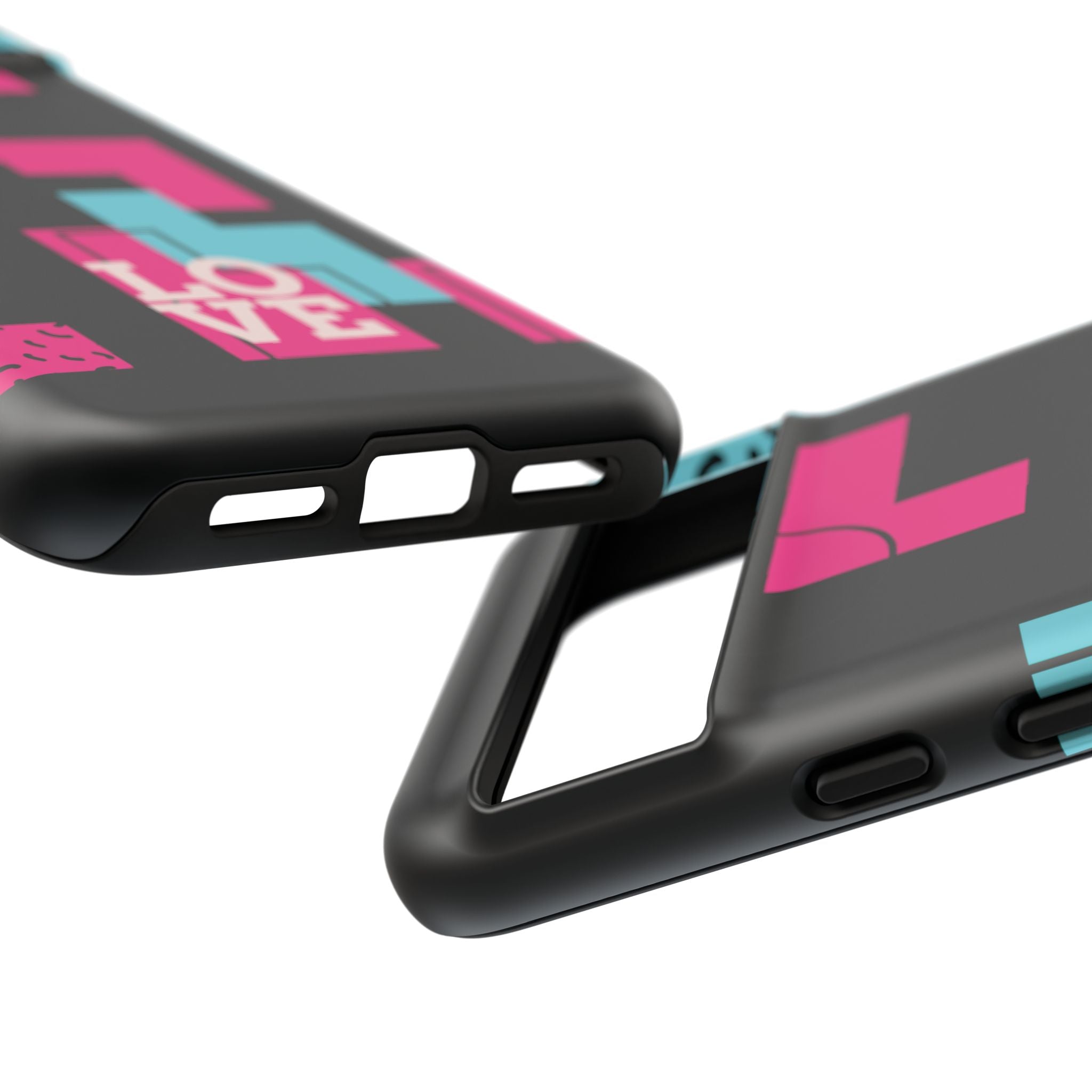 Retro Blocks LOVE Tough Case for iPhone, Galaxy or Google Pixel