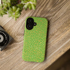 Neon Green Gold Leopard Tough Phone Case iPhone, Galaxy, or Google Pixel