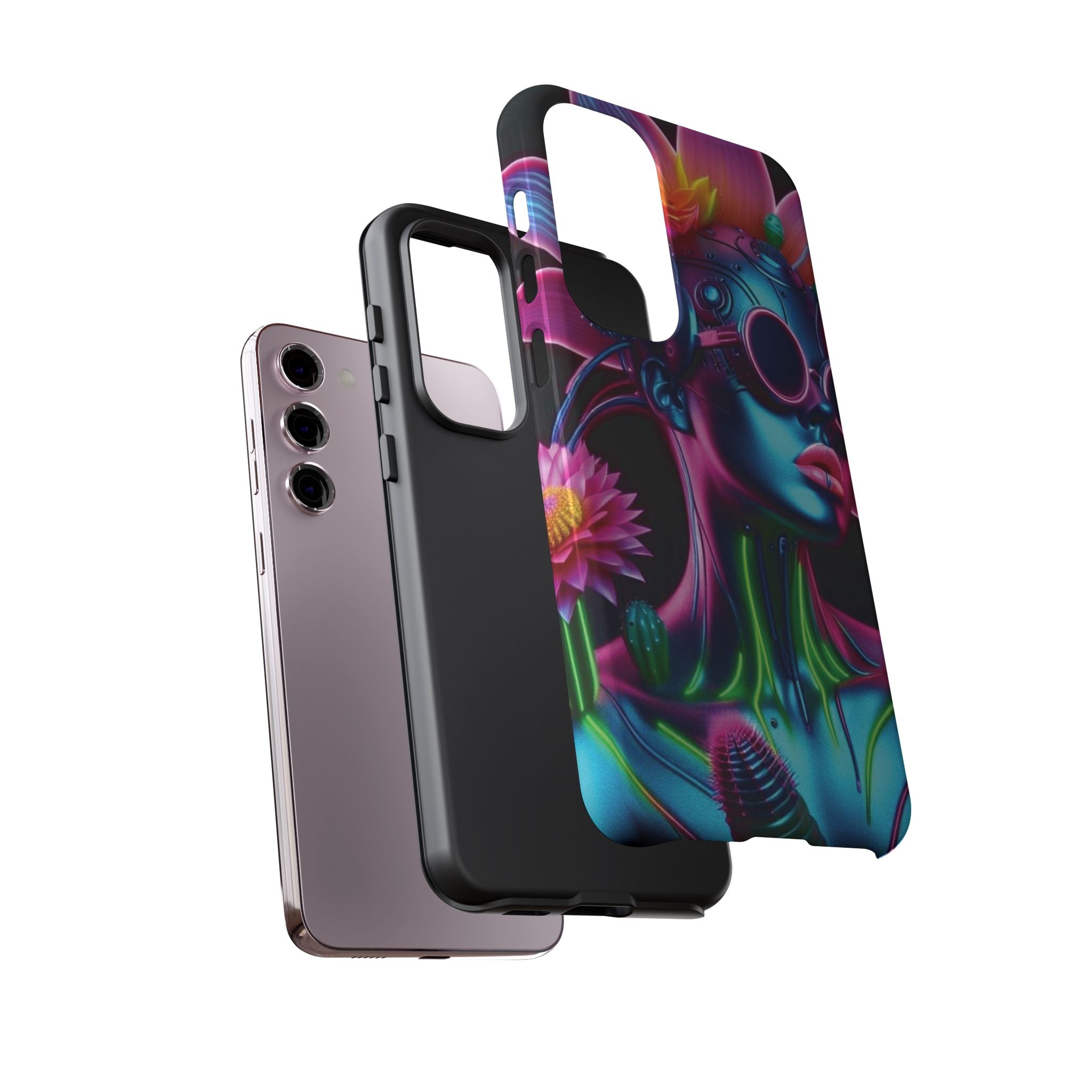 Neon Androgen Cactus Flower Tough Phone Case for iPhone, Galaxy, or Google Pixel
