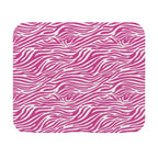 Neon Pink Zebra Print Mouse Pad