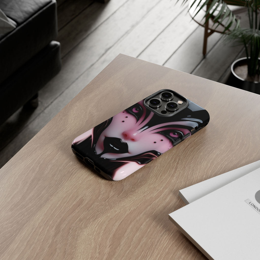 Pink Alien Tough Phone Case for iPhone, Galaxy, or Google Pixel