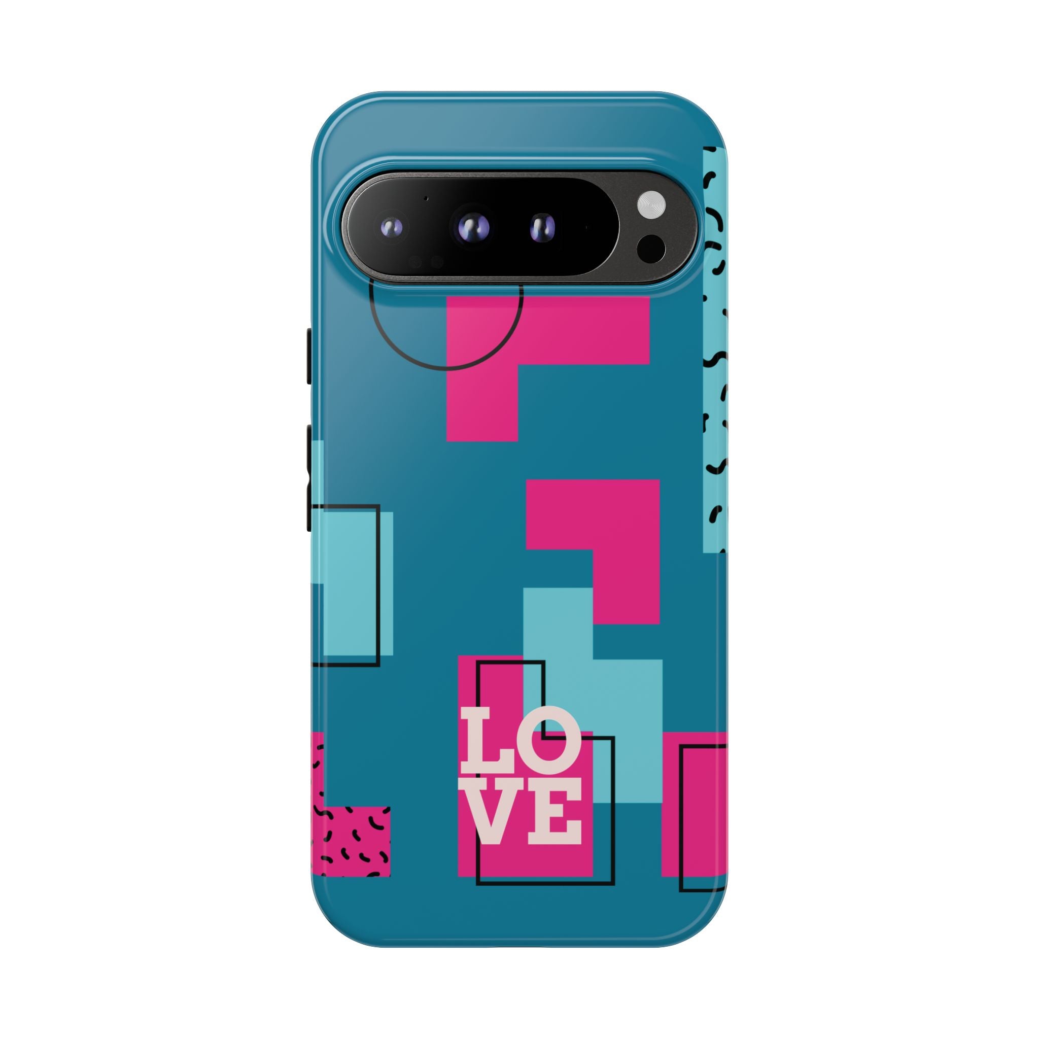 LOVE Teal Green Tough Phone Case for iPhone, Galaxy, or Google Pixel
