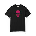 Neon Pink and Green Leopard Print Skull Unisex Garment-Dyed T-shirt