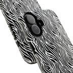 Black and White Zebra Print Tough Case iPhone, Galaxy and Google Pixel