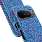 Blue Purple Leopard Tough Phone Case iPhone, Galaxy, or Google Pixel