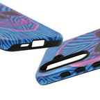 Neon Zebra Skull Tough Phone Case for iPhone, Galaxy, or Google Pixel
