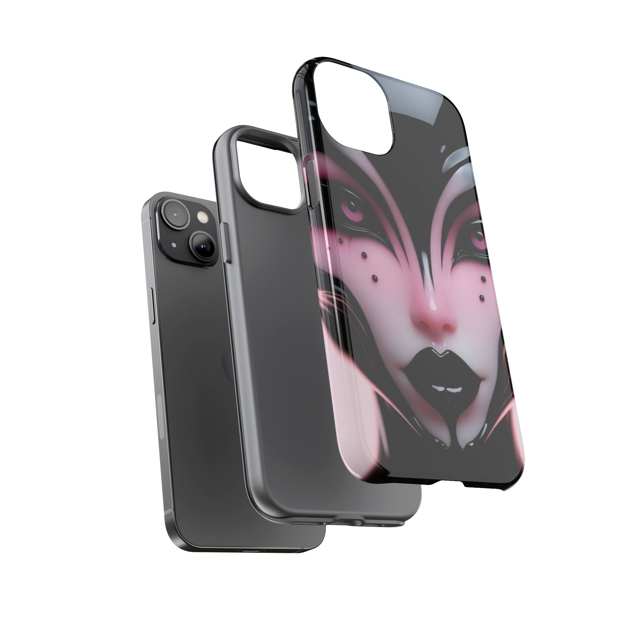 Pink Alien Tough Phone Case for iPhone, Galaxy, or Google Pixel