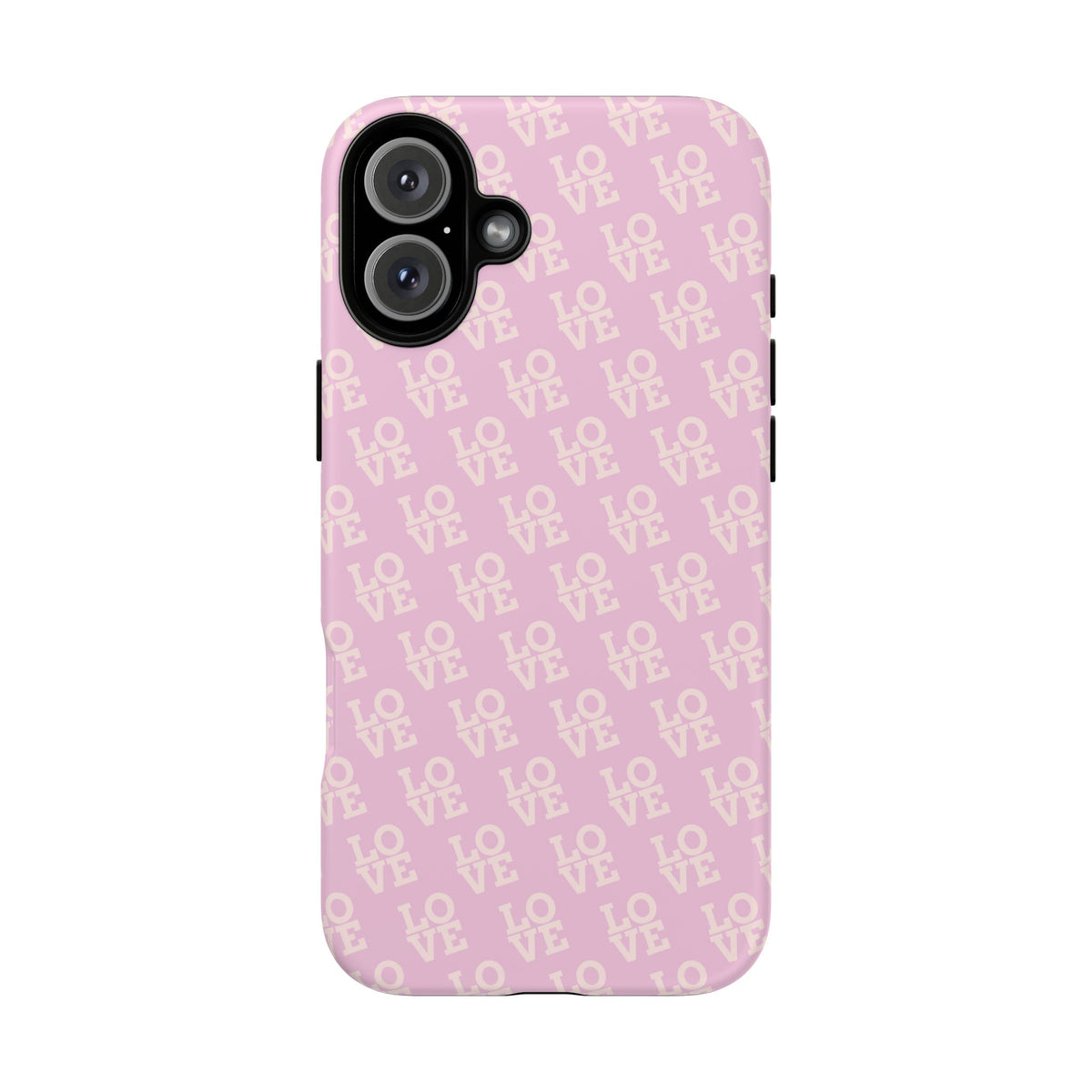 LOVE Pink Tough Phone Case for iPhone, Galaxy, or Google Pixel