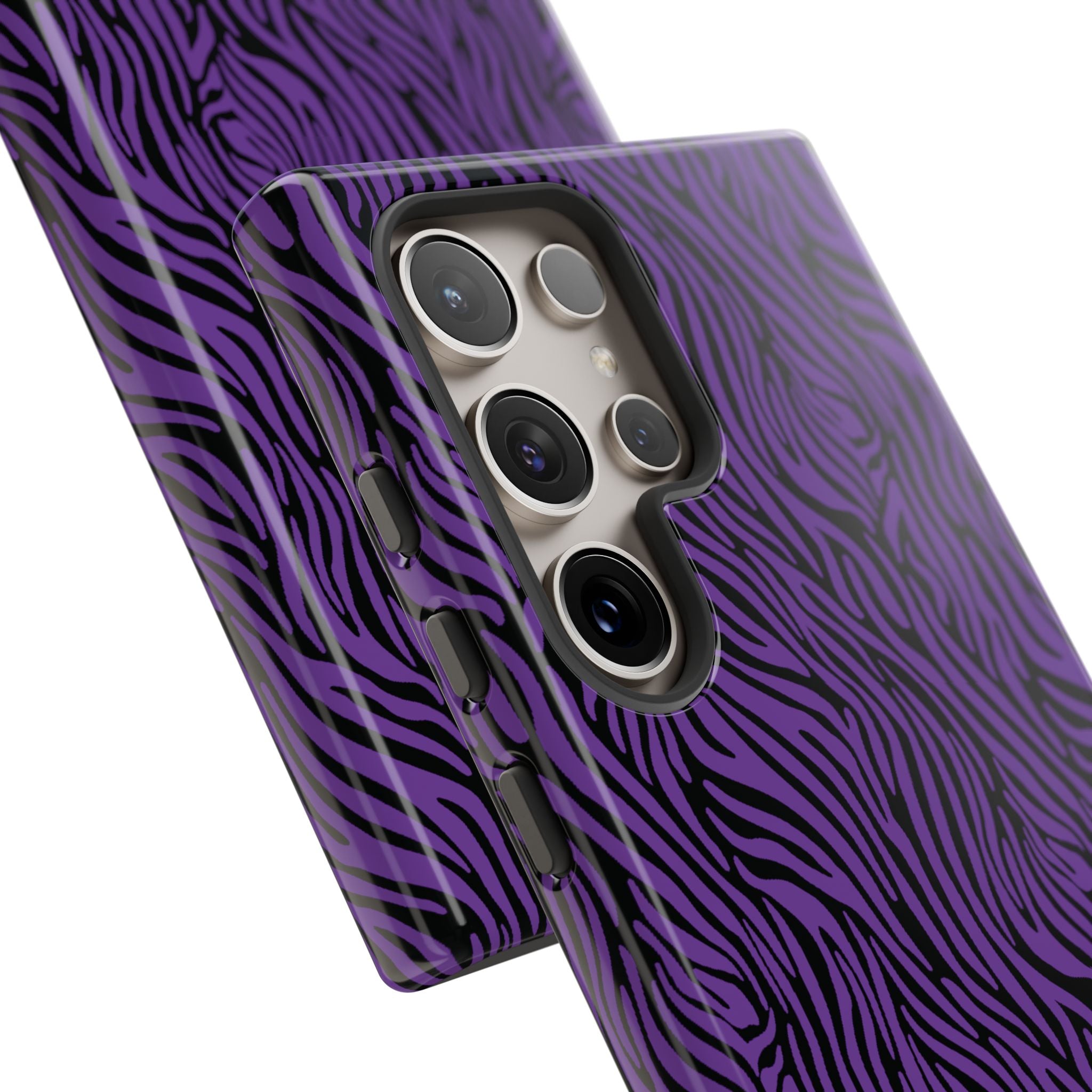 Purple Zebra Tough Phone Case for iPhone, Galaxy, or Google Pixel