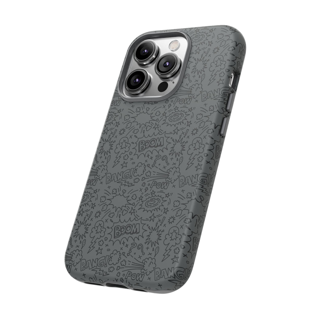 POW BOOM Comics style Tough Phone Case for iPhone, Galaxy, or Google Pixel