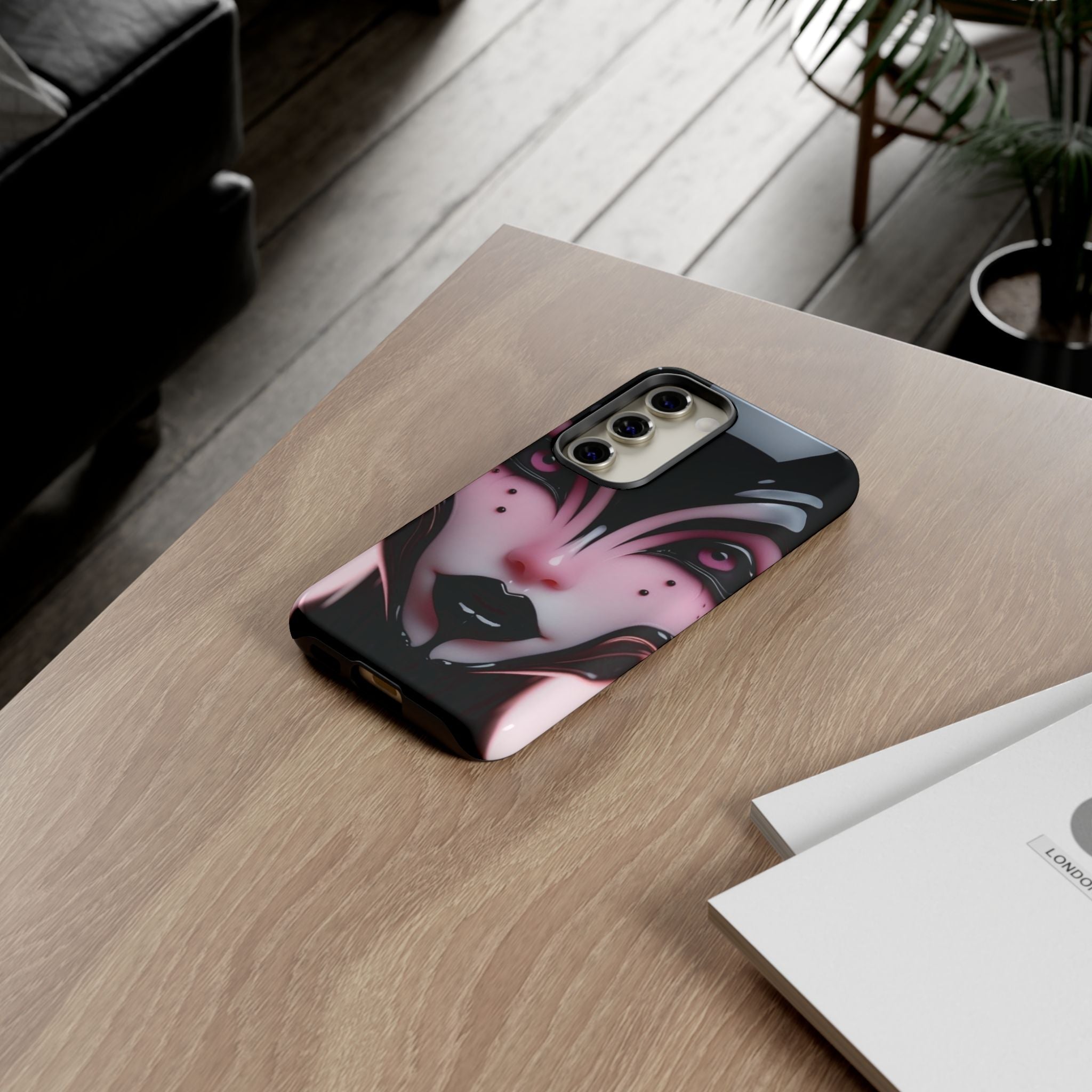 Pink Alien Tough Phone Case for iPhone, Galaxy, or Google Pixel