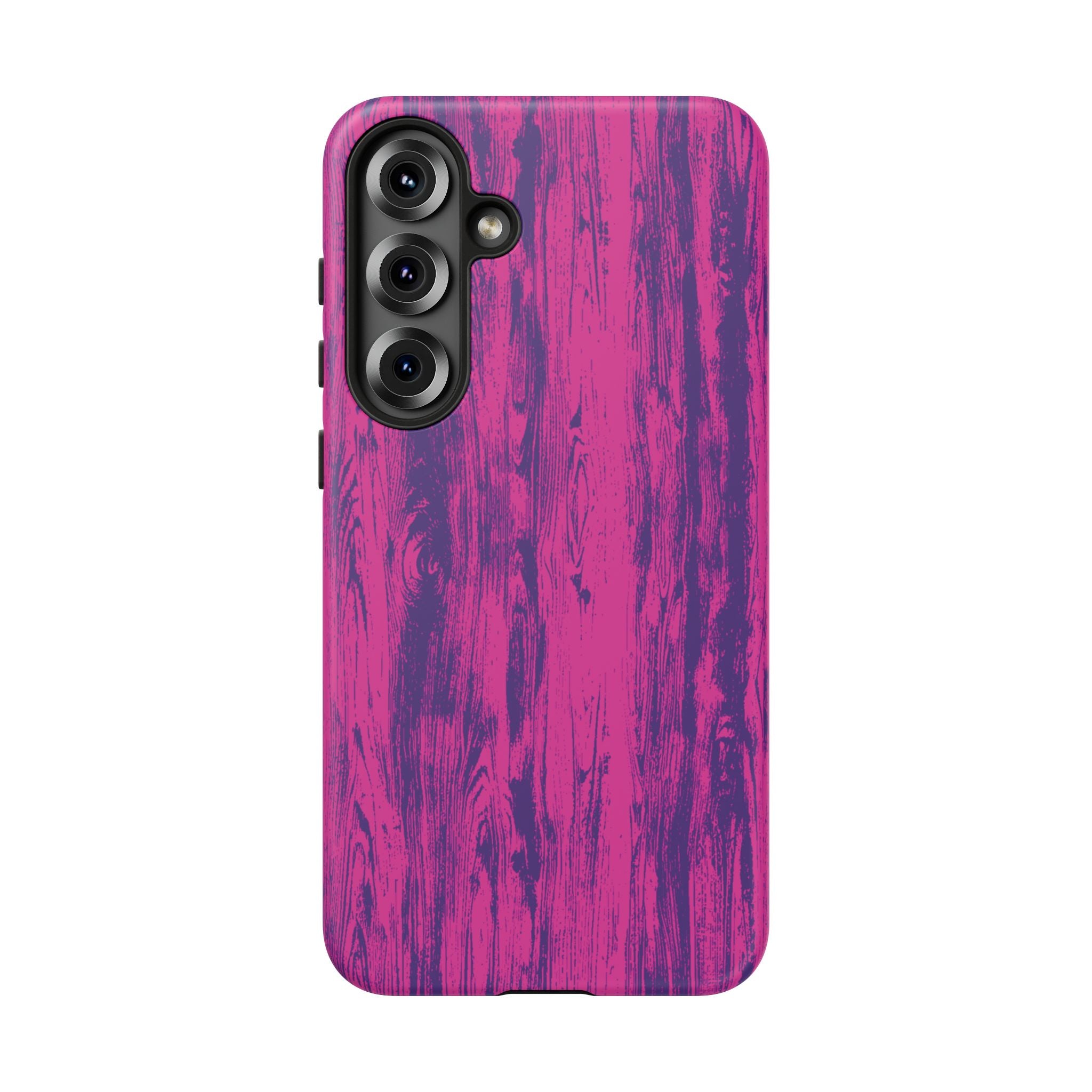 Pink Purple Wood Tough Phone Case iPhone, Galaxy, or Google Pixel