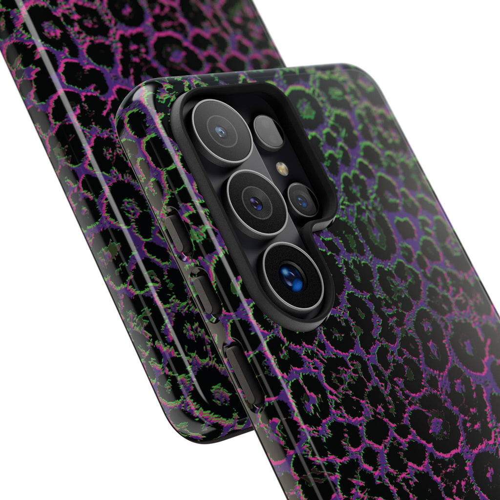 Colorful Leopard Tough Phone Case for iPhone, Galaxy, or Google Pixel