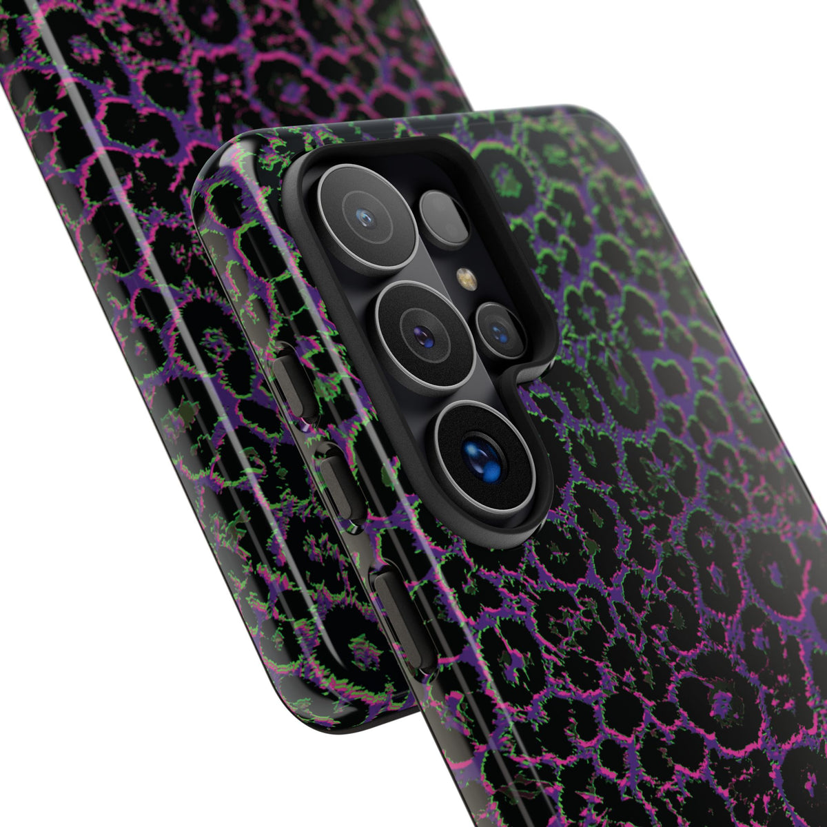 Colorful Leopard Tough Phone Case for iPhone, Galaxy, or Google Pixel