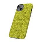 Neon Yellow Wow RG Tough Phone Case for iPhone, Galaxy, or Google Pixel