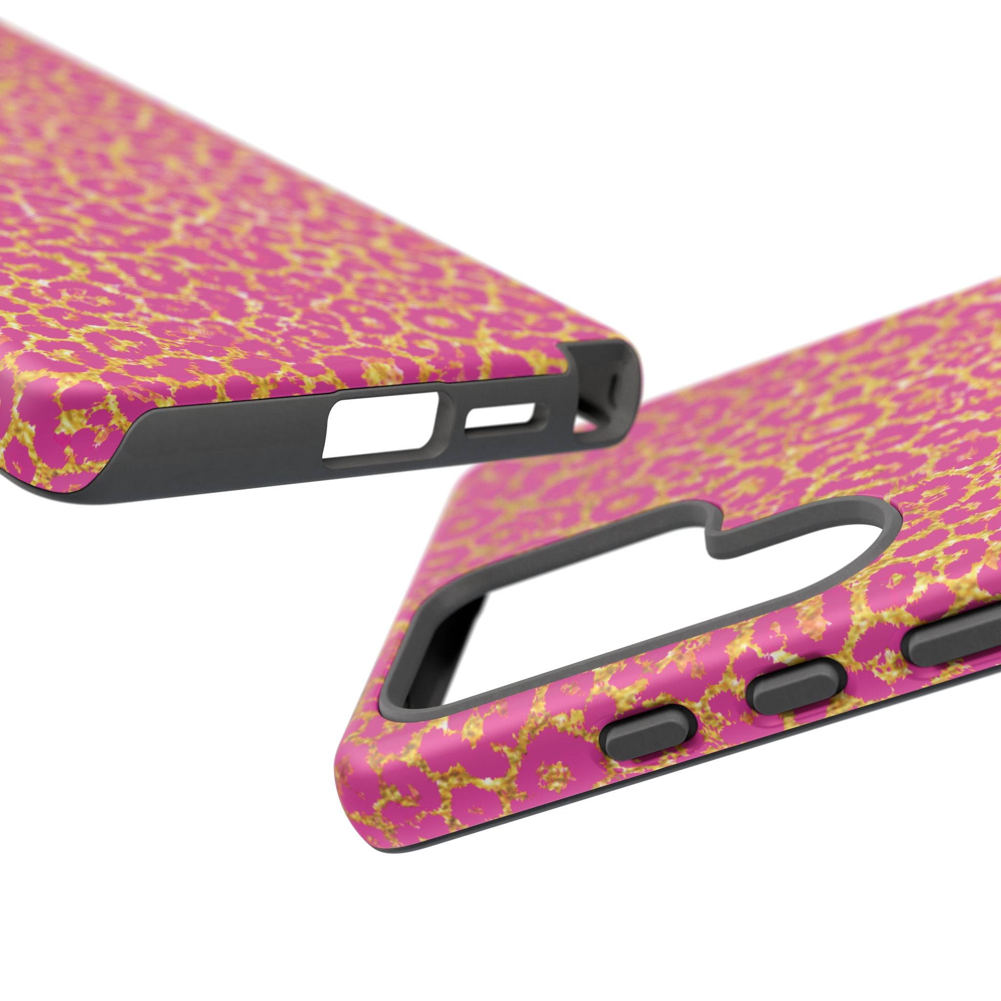 Pink Gold Leopard Tough Case for iPhone, Galaxy, or Google Pixel